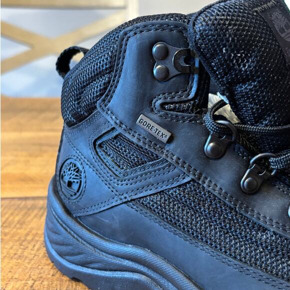 NEW Timberland Womens GORE-TEX Black Leather Work Outdoor Boots Size 10 - Picture 10 of 12